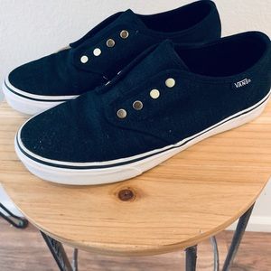 Black slip on vans with studs